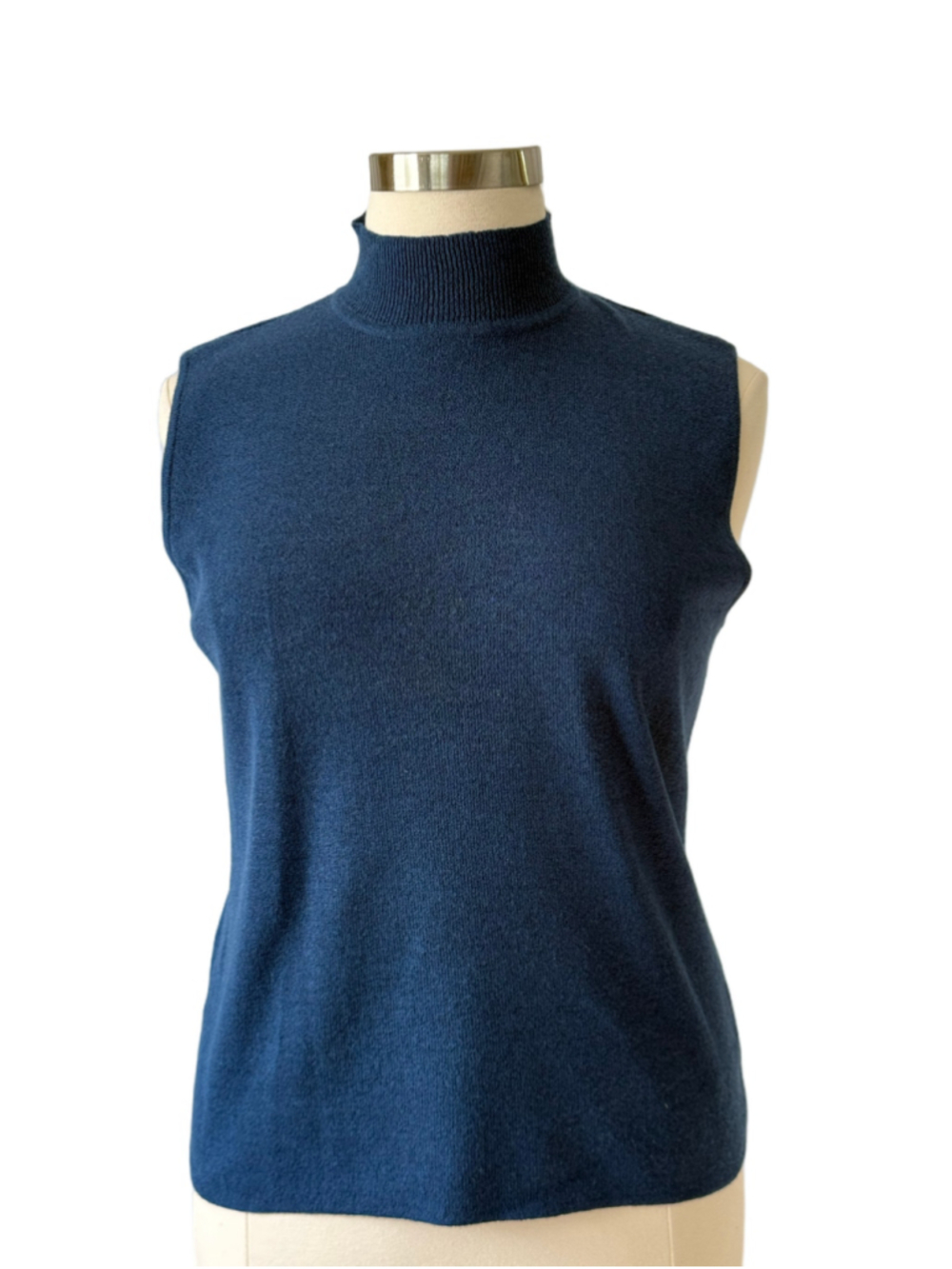 Chico's Sleeveless Mock Neck Sweater Blue Size 16 (Chico’s 3)